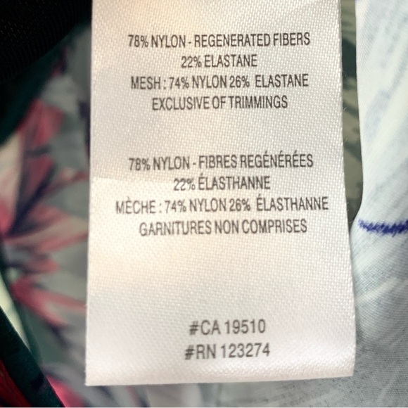 Lole Azura Tankini Womens Medium Green Pink Floral Fiji Island Rainforest New - Picture 8 of 9